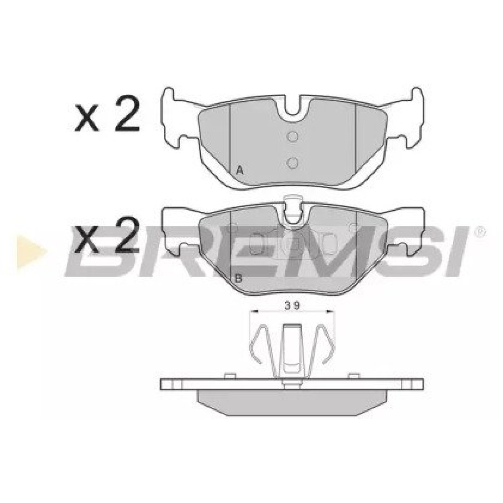 Тормозные колодки задние BREMSI bp3194