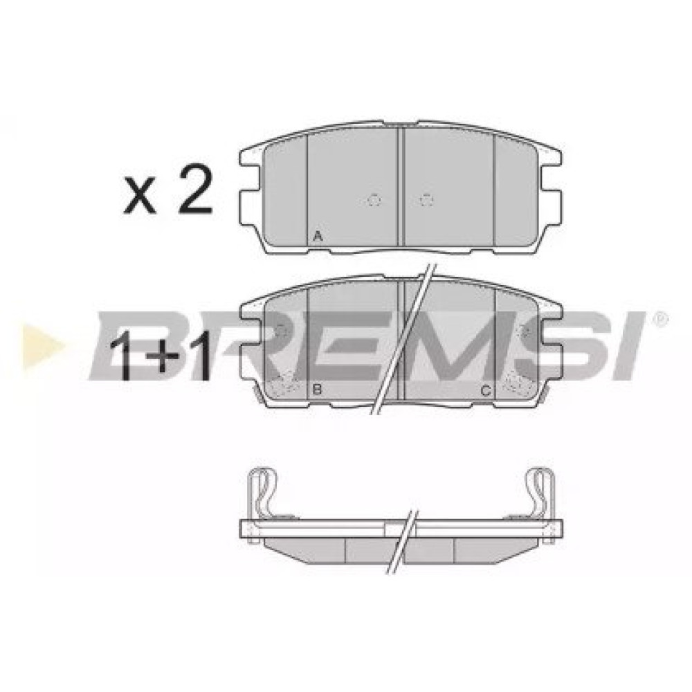 Гальмівні колодки задні BREMSI bp3304