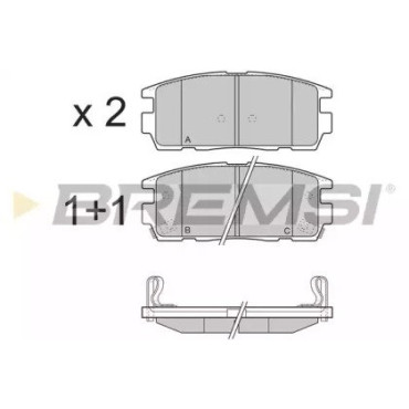 Тормозные колодки задние BREMSI bp3304