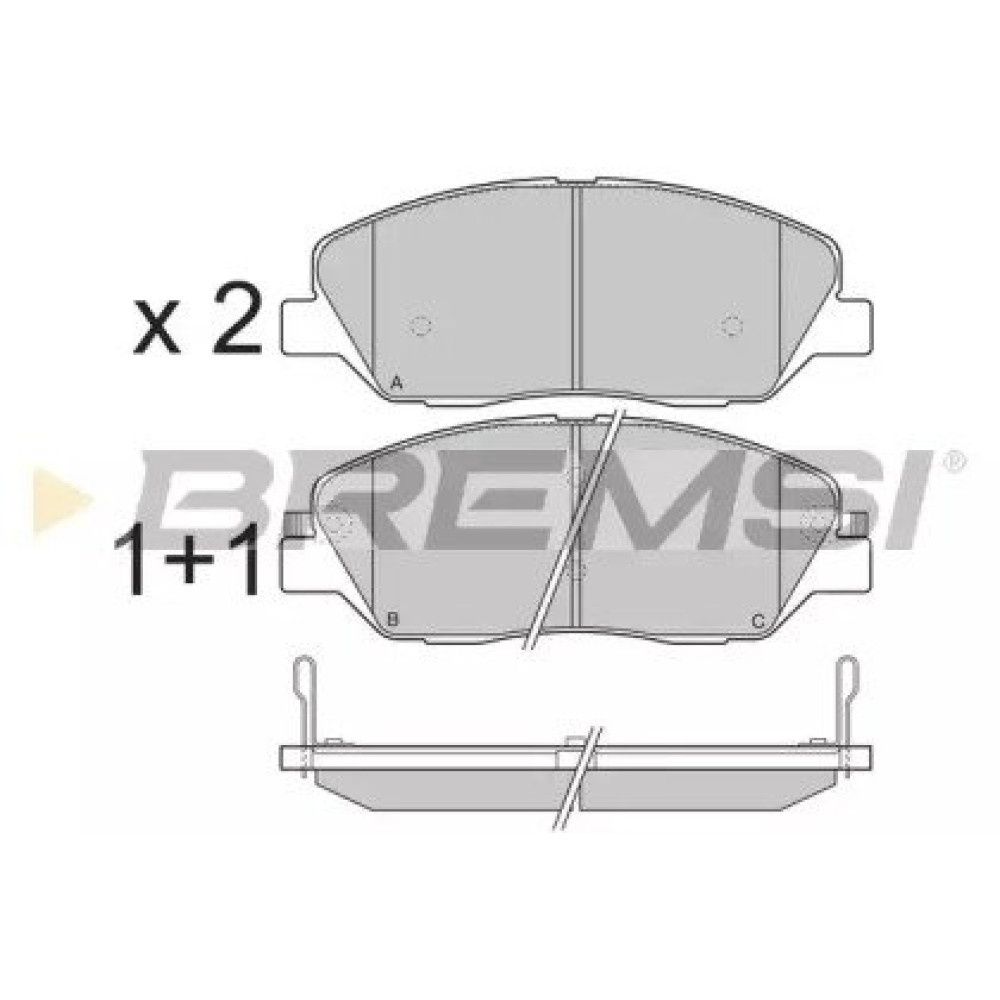 Гальмівні колодки передні BREMSI bp3313