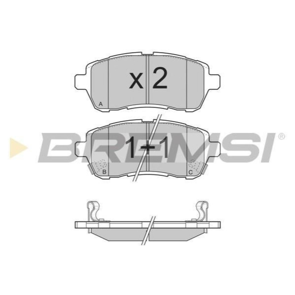 Тормозные колодки передние BREMSI bp3316