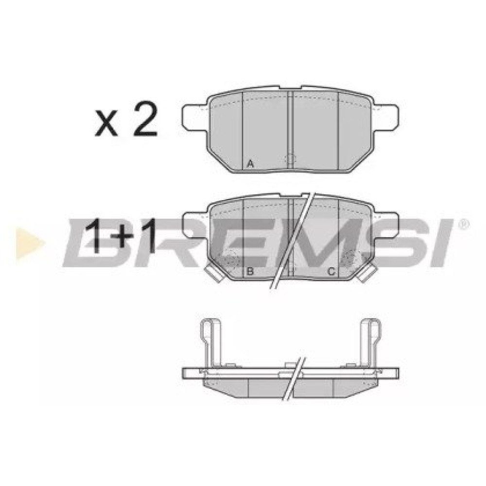 Тормозные колодки задние BREMSI bp3322