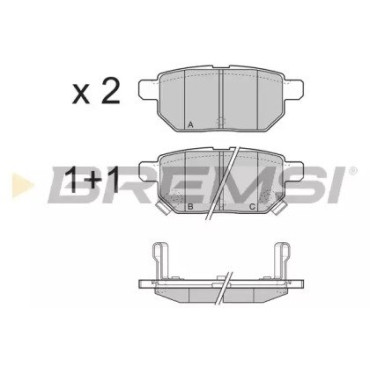 Тормозные колодки задние BREMSI bp3322