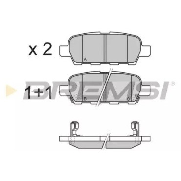 Тормозные колодки задние BREMSI bp3351