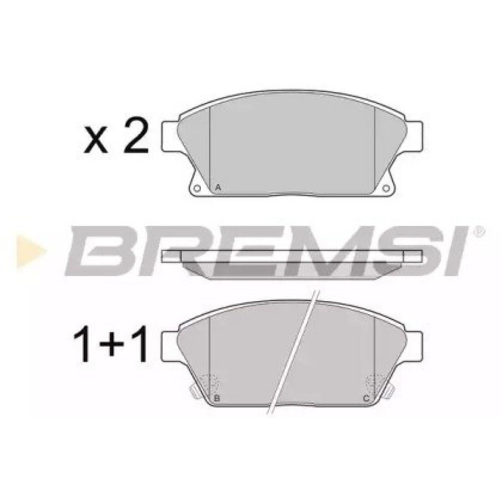 Гальмівні колодки передні BREMSI bp3405