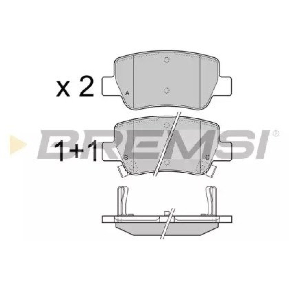 Тормозные колодки задние BREMSI bp3423