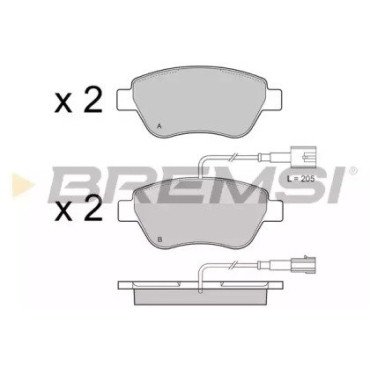 Тормозные колодки передние с датчиком BREMSI bp3425