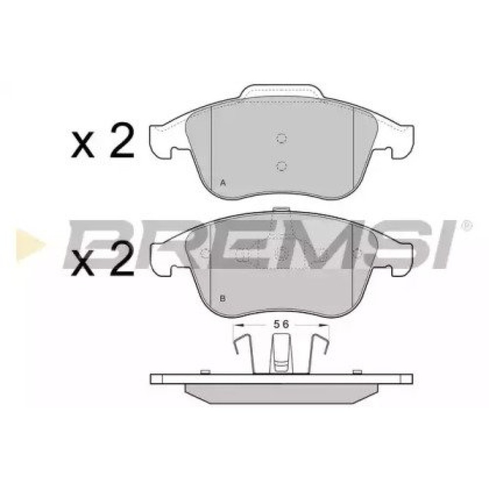 Гальмівні колодки передні BREMSI bp3431