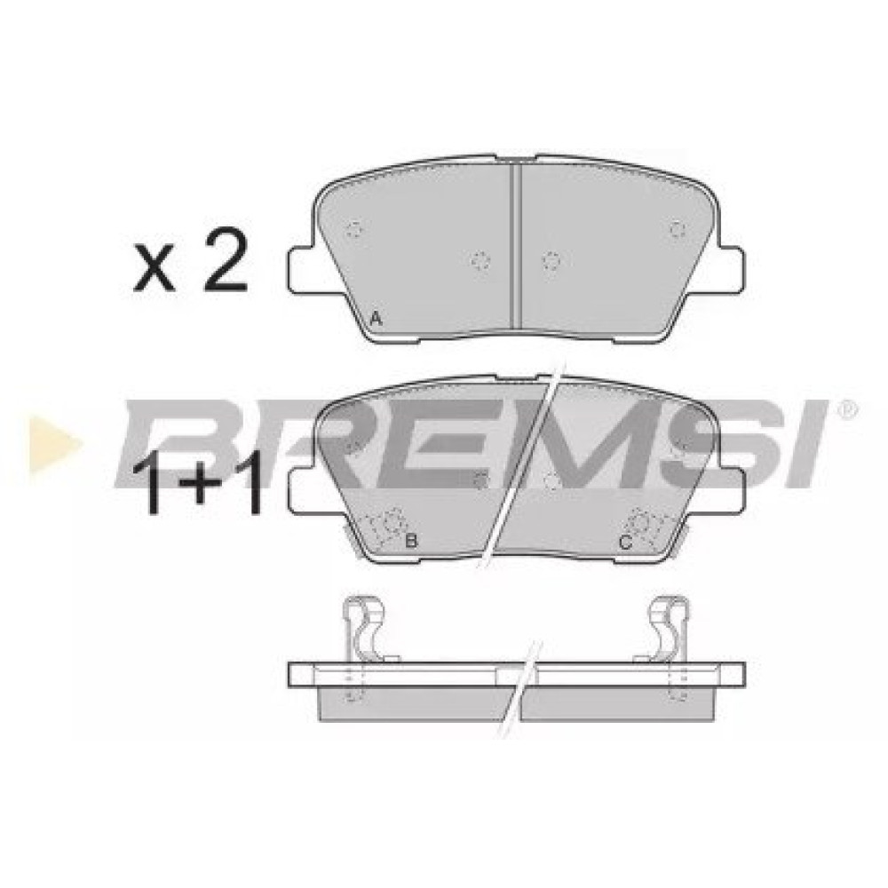 Тормозные колодки задние BREMSI bp3435