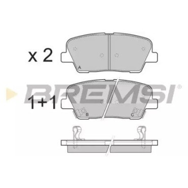 Гальмівні колодки задні BREMSI bp3435