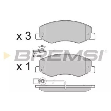 Гальмівні колодки задні спарка BREMSI bp3440