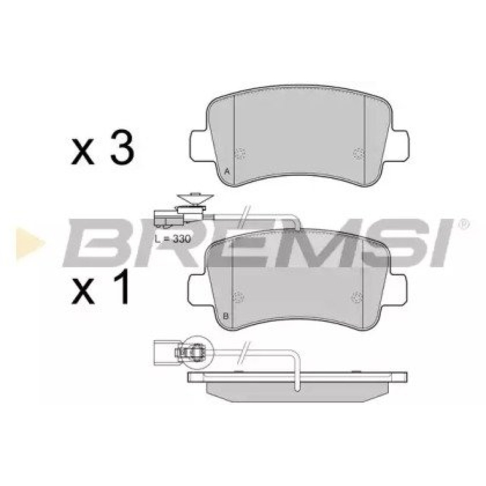 Гальмівні колодки BREMSI bp3441