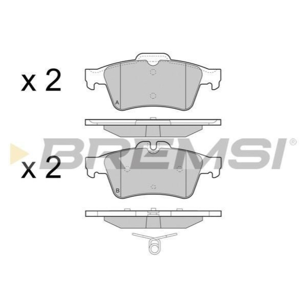 Тормозные колодки задние BREMSI bp3465