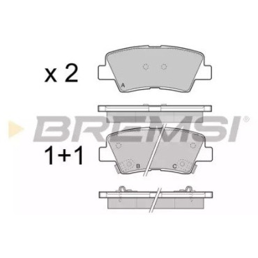 Гальмівні колодки задні BREMSI bp3471