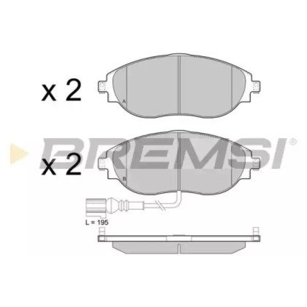 Гальмівні колодки з датчиком BREMSI bp3474