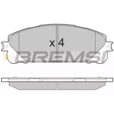 Тормозные колодки передние BREMSI bp3481