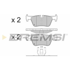 BREMSI bp3494 Гальмівні колодки задні BREMSI bp3494