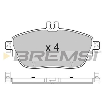 Тормозные колодки передние BREMSI bp3496