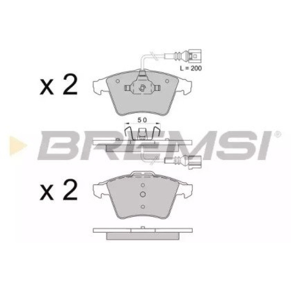 Тормозные колодки передние BREMSI bp3508