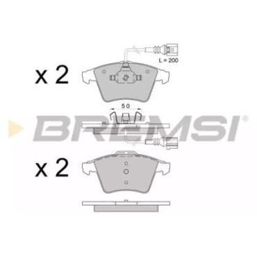 Гальмівні колодки передні BREMSI bp3508