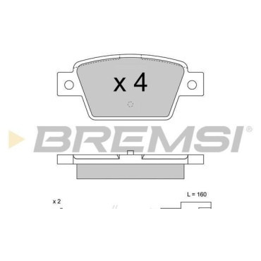 Тормозные колодки задние BREMSI bp3511