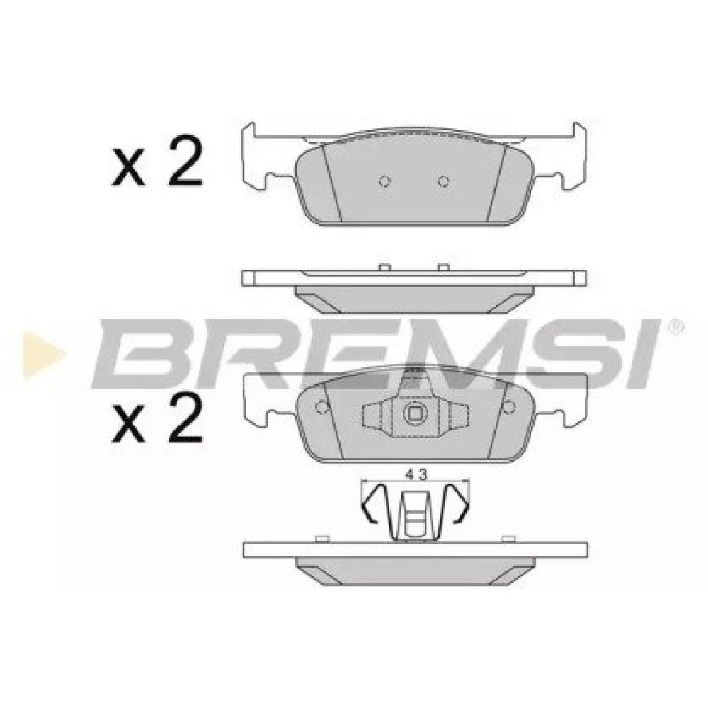 Гальмівні колодки передні BREMSI bp3512