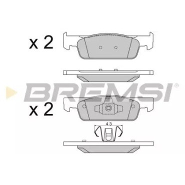 Тормозные колодки передние BREMSI bp3512