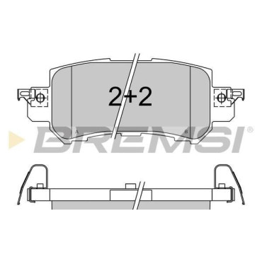 Тормозные колодки задние BREMSI bp3536