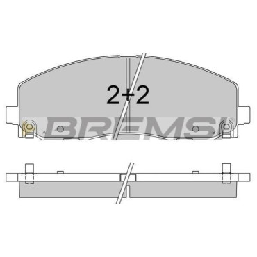 Тормозные колодки передние BREMSI bp3543