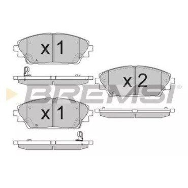 Тормозные колодки передние BREMSI bp3556