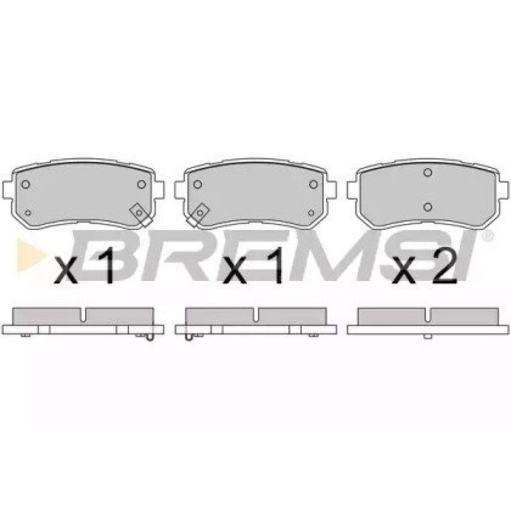 Тормозные колодки задние BREMSI bp3614