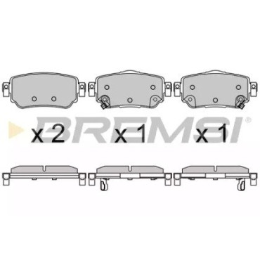 Гальмівні колодки задні BREMSI bp3630