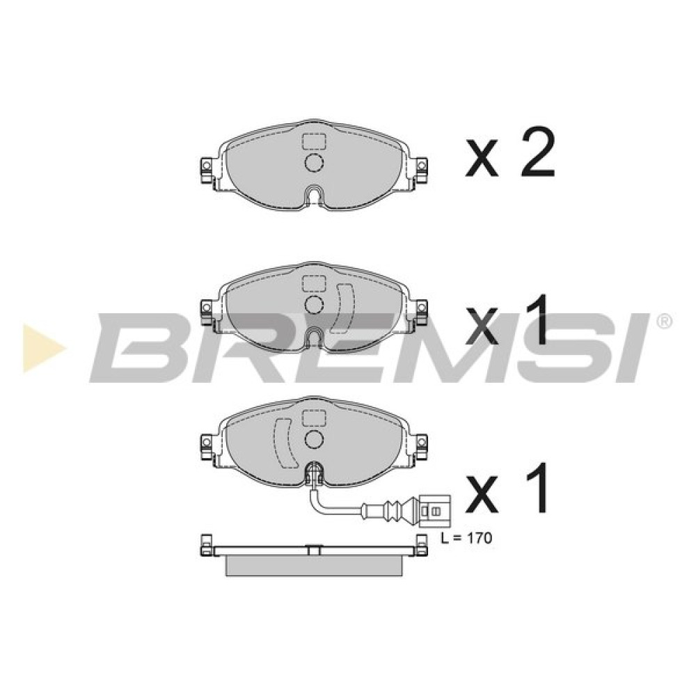 Гальмівні колодки передні BREMSI bp3782