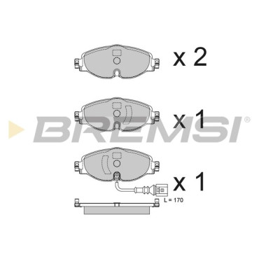 Гальмівні колодки передні BREMSI bp3782