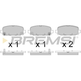 Тормозные колодки задние BREMSI bp3818