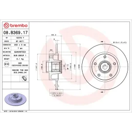 Диск гальмівний BREMBO 08b36917