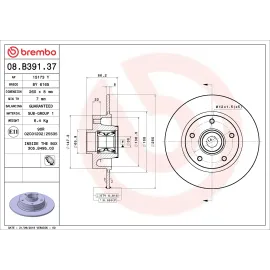 Диск гальмівний BREMBO 08b39137