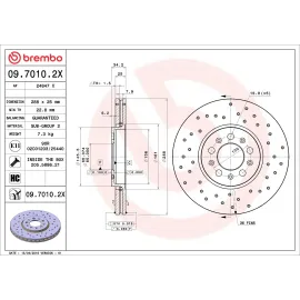Тормозной диск BREMBO 0970102x