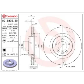 Диск гальмівний BREMBO 09887531
