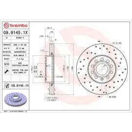 Диск гальмівний BREMBO 0991451x