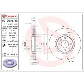 Диск гальмівний BREMBO 09961910