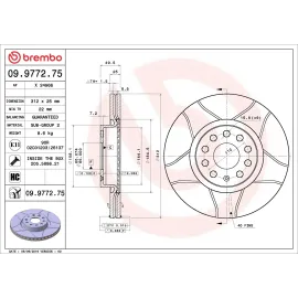 Диск тормозной BREMBO 09977275