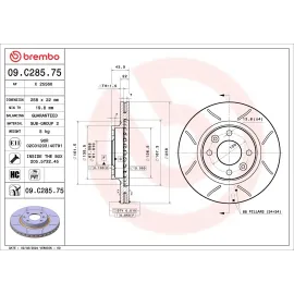 Гальмівний диск BREMBO 09c28575