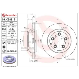 Тормозной диск BREMBO 09c98821