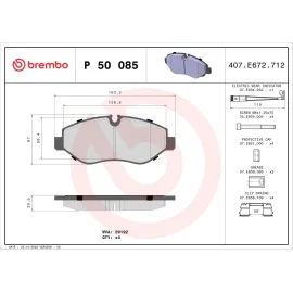 Гальмівні колодки BREMBO p50085
