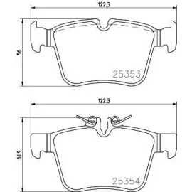 Гальмівні колодки дискові, комплект Brembo P50122