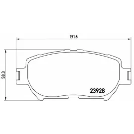 Комплект гальмівних колодок з 4 шт. дисків BREMBO p83062
