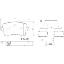 Дискові колодки BREMBO p85100nx