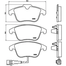 Комплект гальмівних колодок BREMBO p85112x