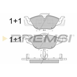 Гальмівні колодки передні BREMSI bp2810